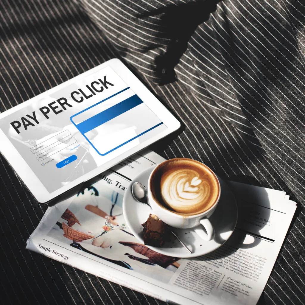 pay per click login website payment graphic concept